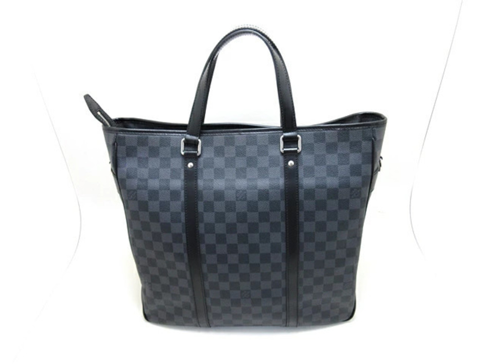 LOUIS VUITTON Tadao Tote Bag Damier Graphite Black